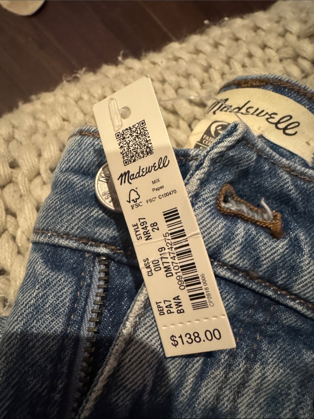 Madewell High-Rise Light Blue Wash Jeans